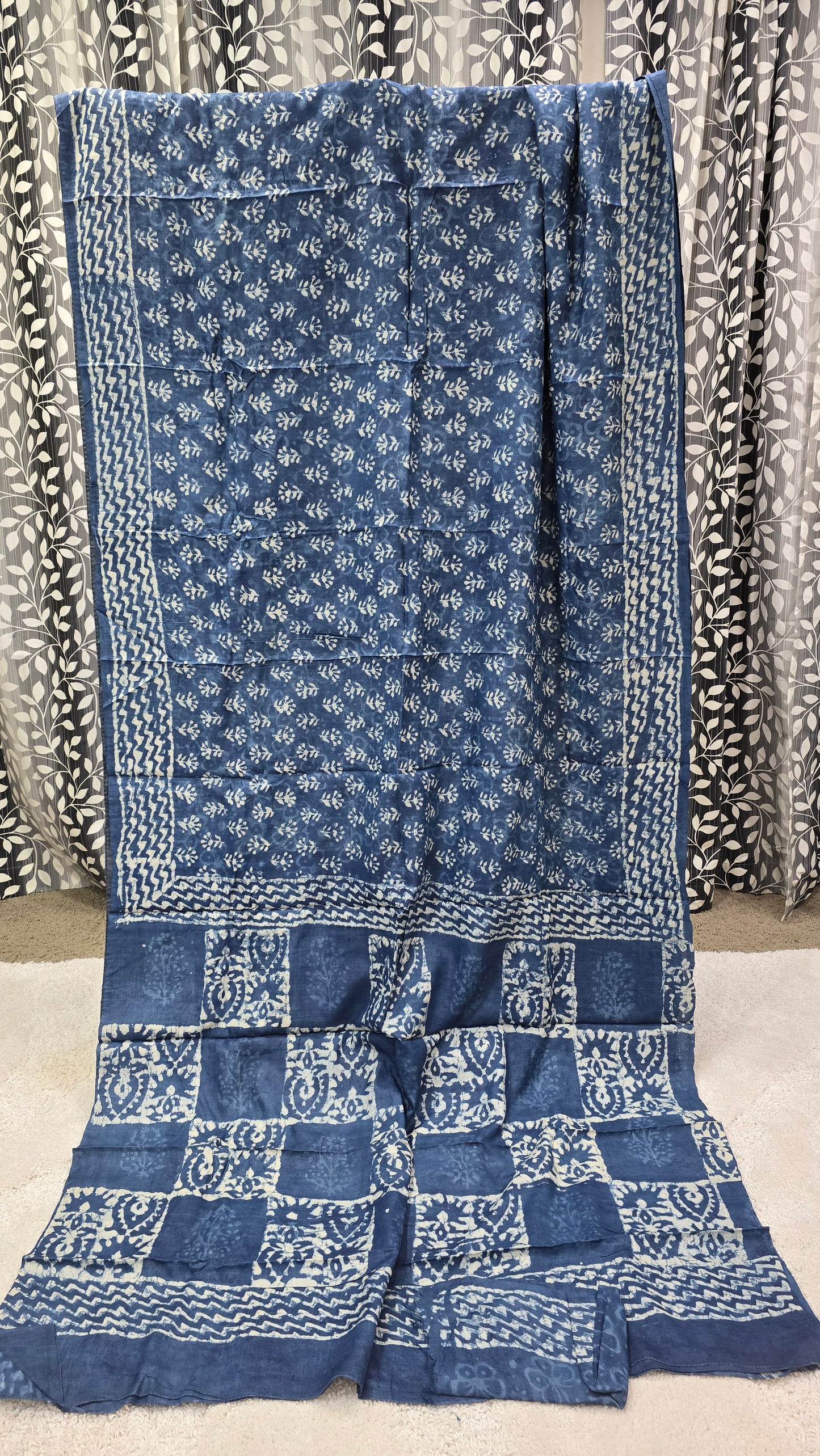Indigo Blue Tussar